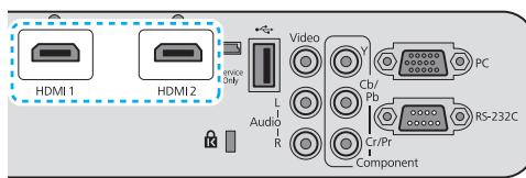 EPSON EH-TW6100W - Connexion à un équipement vidéo - 1