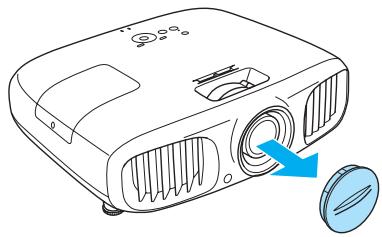 EPSON EH-TW6100W - Mise sous tension du projecteur et projection - 1