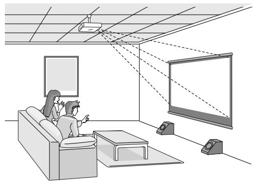 EPSON EH-TW6100W - Suspension au plafond et projection - 1
