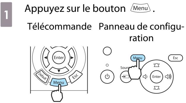 EPSON EH-TW6100W - Utilisation du menu Configuration - 1