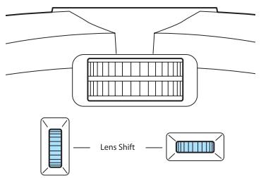 EPSON EH-TW9100 - Réglage de la position de l'image projetée (déplacement de l'objectif) - 1