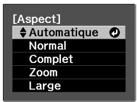 EPSON EH-TW9100 - Basculement de l'écran entre le mode large et le mode zoom (aspect) - 5
