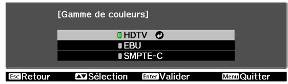 EPSON EH-TW9100 - Définition de l'option gamme de couleurs (eh-tw9100w/eh-tw9100 uniquement) - 3