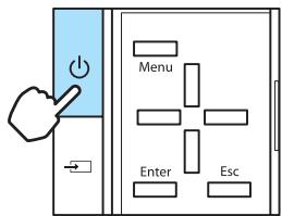 EPSON EH-TW9100 - Mise sous tension du projecteur et projection - 3