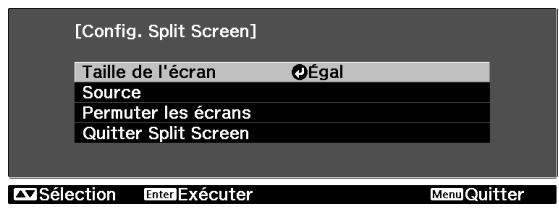 EPSON EH-TW9100 - Modification des paramètres de l'affichage fractionné - 2
