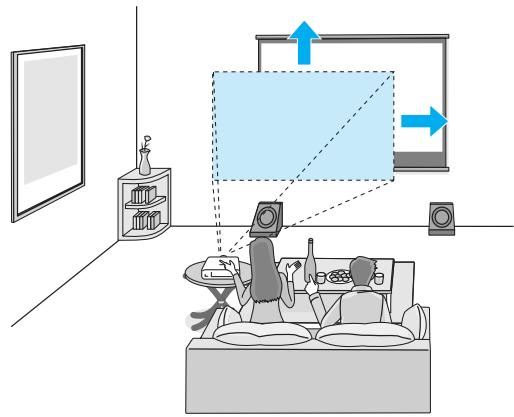 EPSON EH-TW9100 - Utilisation de la fonction de déplacement de l'objectif - 1