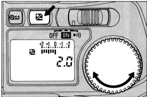 NIKON F-801S - Commande de correction de l'exposition - 1
