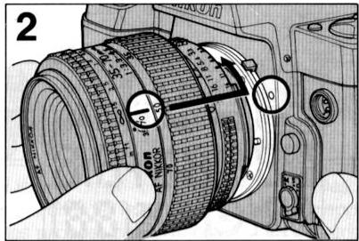 NIKON F-801S - FIXATION DE L'OBJECTIF - 2