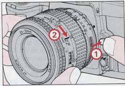NIKON F601 - Fixation de l'objectif - 3