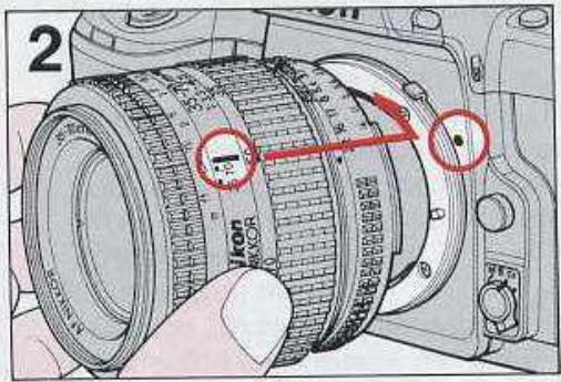 NIKON F601 - Fixation de l'objectif - 2