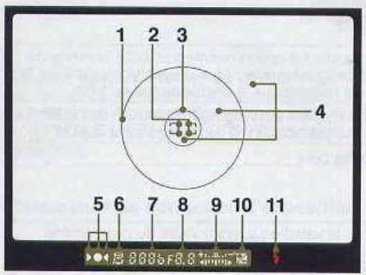 NIKON F601 - Indications de l'écran de contrôle CL - 1