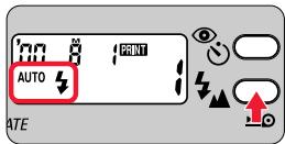 NIKON LITE TOUCH ZOOM 100ED-QD - Selecting the flash mode - 2