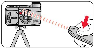 NIKON LITE TOUCH ZOOM 100ED-QD - The shooting distance for remote control operation is within approx. 5m - 3