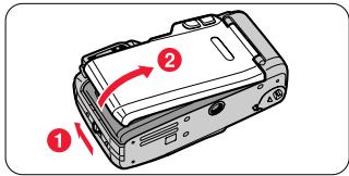 NIKON LITE TOUCH ZOOM 100ED-QD - Open the camera back. - 1