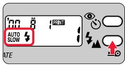 NIKON LITE TOUCH ZOOM 100ED-QD - Press the button until "AUTO" appears on the LCD panel. - 2