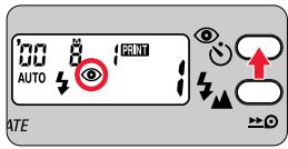 NIKON LITE TOUCH ZOOM 100ED-QD - Press the button until “” appears on the LCD panel. - 2