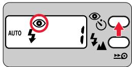 NIKON LITE TOUCH ZOOM 100ED-QD - Press the button until “” appears on the LCD panel. - 1