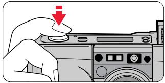 NIKON LITE TOUCH ZOOM 100ED-QD - Lightly press the Shutter Release button. - 1