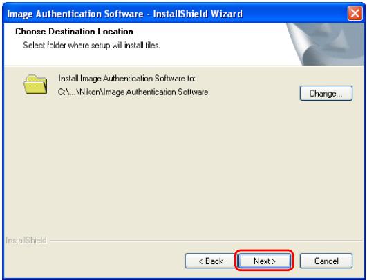 NIKON LOGICIEL D-AUTHENTIFICATION D-IMAGE - Installation du logiciel d'authentication d'images 5/6 - 1