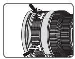 NIKON AF-S NIKKOR 200MM F-2G ED VR II - Interruttore di selezione dell'azionamento della messa a fuoco e pulsante di azionamento della messa a fuoco (Vedere pagna 118 per le fotocamere compatibili.) - 2