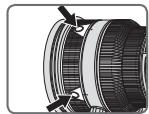 NIKON AF-S NIKKOR 200MM F-2G ED VR II - Comutatorul de selectare a operarii focalizarii si butonul de operare a focalizarii (Consultaţi pagina 160 pentru aparate fotocompatibile.) - 2