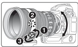 NIKON AF-S NIKKOR 200MM F-2G ED VR II - Changement de position de l'appareil photo - 1