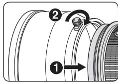 NIKON AF-S NIKKOR 200MM F-2G ED VR II - Anbringen der Gegenlichtblende - 1