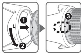 NIKON AF-S NIKKOR 28-300MM F-3.5-5.6G ED VR - Using the lens hood - 1