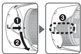 NIKON AF-S NIKKOR 28-300MM F-3.5-5.6G ED VR - De zonnekap bevestigen (bij opbergen) - 1
