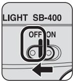 NIKON SPEEDLIGHT SB-400 - Collegamento dell'SB-400 alla fotocamera - 1