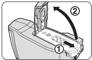 NIKON SPEEDLIGHT SB-400 - Installation des piles - 1
