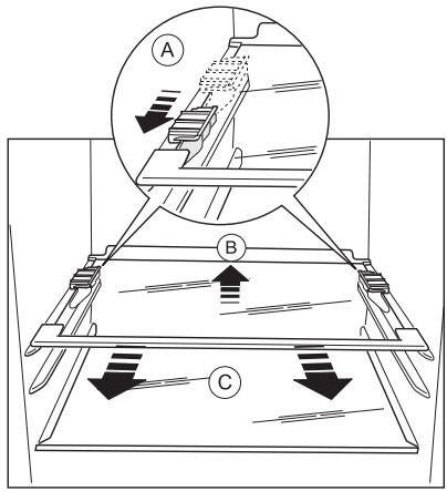 AEG-ELECTROLUX ENA34933X - Udtagning af hyldestop - 1