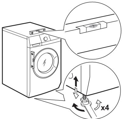 AEG-ELECTROLUX WTSL4E200 - POSITIONNEMENT ET MISE À NIVEAU - 1