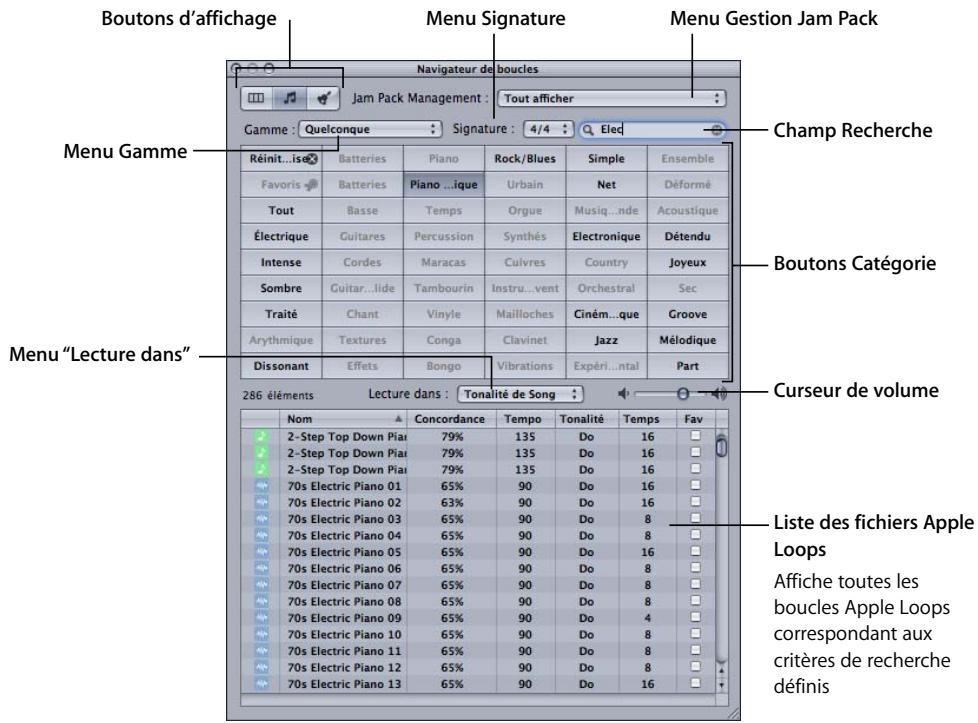 APPLE LOGIC EXPRESS 7.2 - L'interface du navigateur de boucles - 1