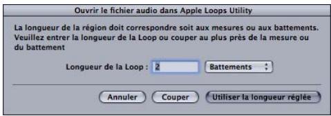 APPLE LOGIC EXPRESS 7.2 - Pour creer une boucle Apple Loop dans l'Utilitaire de boucles Apple Loops : - 1