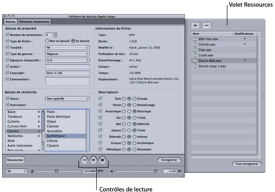 APPLE LOGIC EXPRESS 7.2 - L'interface de l'Utilitaire de bouches Apple Loops - 1