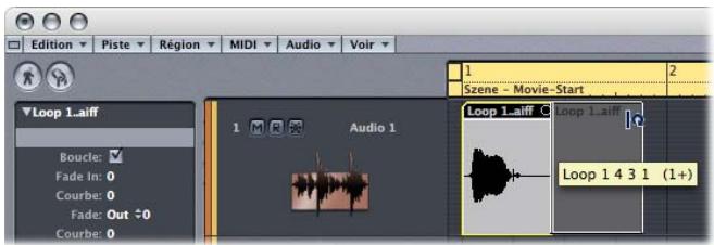 APPLE LOGIC EXPRESS 7.2 - Pour définit la longueur d'une série en boucle : - 1