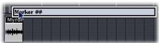APPLE LOGIC EXPRESS 7.2 - Pour creer un marqueur : - 1