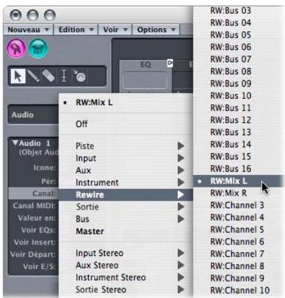 APPLE LOGIC EXPRESS 7.2 - Pour utiliser des objets ReWire stéréo dans Logic Pro 7.2 : - 1