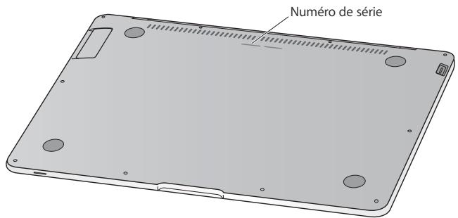 APPLE MACBOOK AIR - Localisation du numéro de série de votre produit - 1