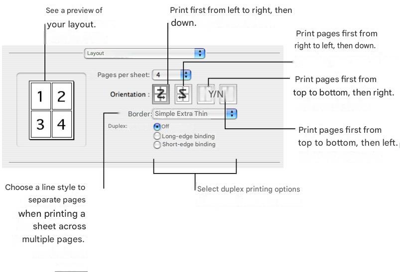 APPLE NUMBERS - To select layout options: - 1