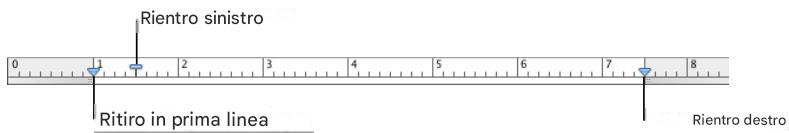 APPLE NUMBERS - Per definire i rientri utilizzando le regole: - 1