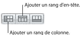 APPLE NUMBERS - Utilisation d'un rang ou d'une colonne d'en-tête de tableau - 1