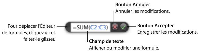 APPLE NUMBERS - Utilisation de l'éditeur de formules - 1