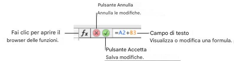 APPLE NUMBERS - Utilizzando la barra della formula - 1