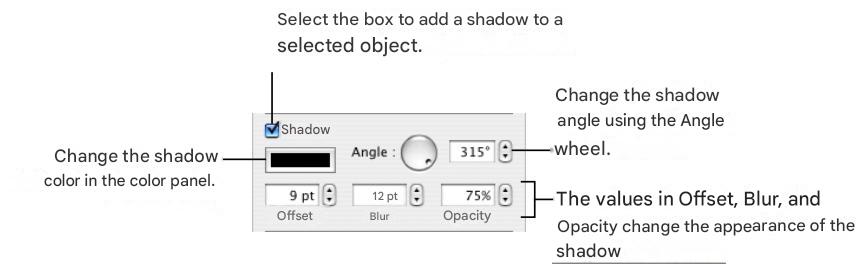 APPLE NUMBERS - Adding shadows - 1