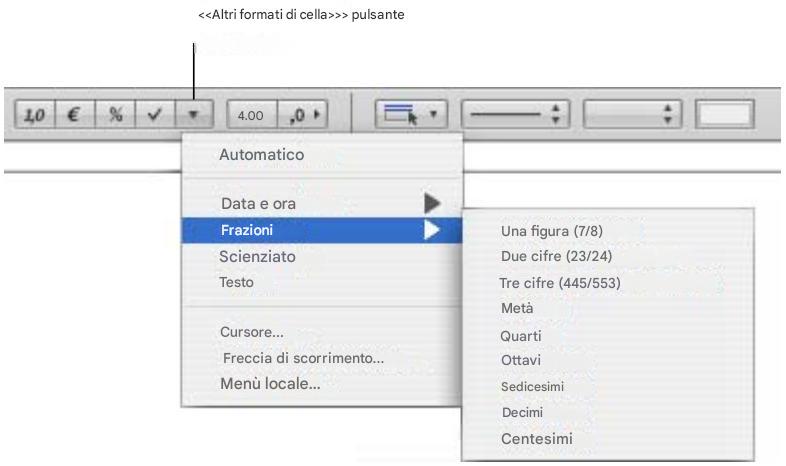 APPLE NUMBERS - Utilizzando il formato Frazione - 1