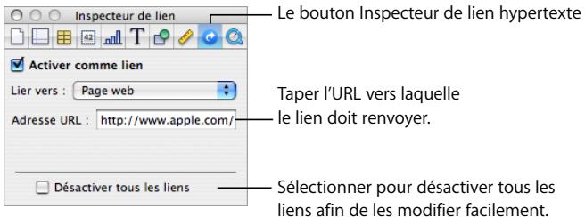 APPLE NUMBERS - Pour ajouter un lien hypertexte qui ouvre une page web : - 1