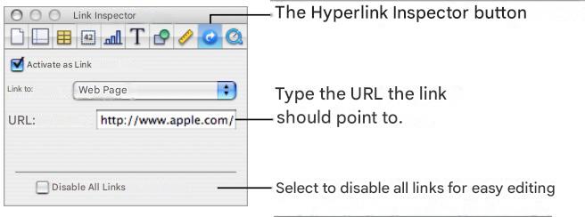 APPLE NUMBERS - To add a hyperlink that opens a web page: - 1
