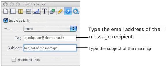 APPLE NUMBERS - Link to a pre-addressed email message - 1